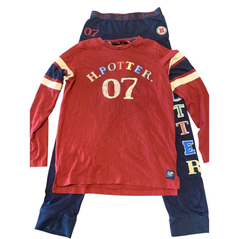 Harry Potter Hogwarts Quidditch Pajamas Set Boys 10-11 Years‎ 100% Cotton